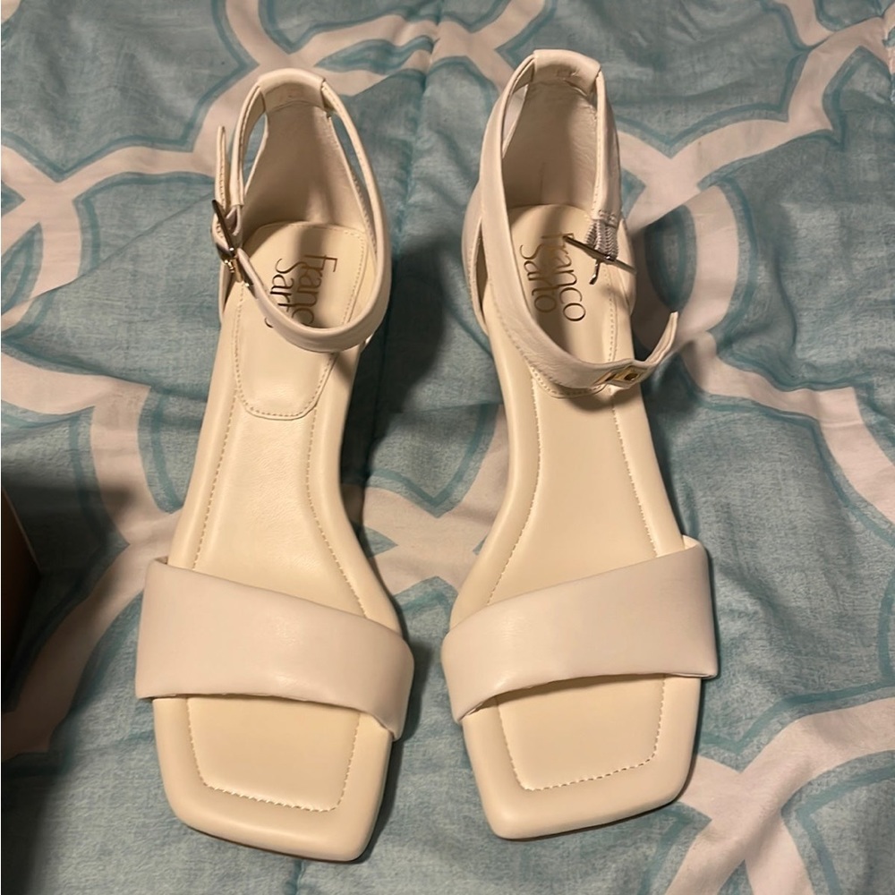 Franco Sarto white Bery heels size 7